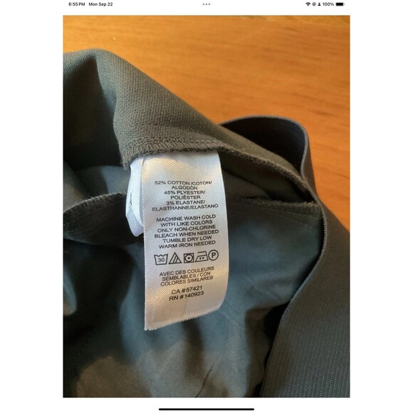 Ann Taylor Loft High Waist Womens 6P Pants Petite Gray Chino Dress Pockets NEW - Picture 4 of 8